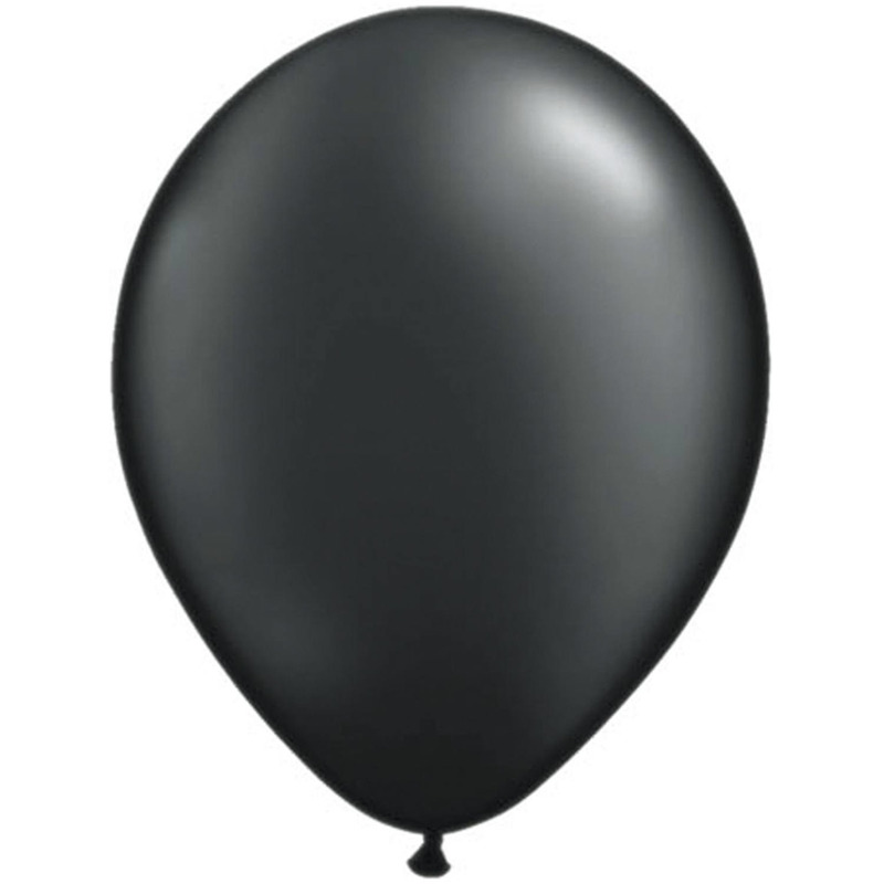 100x zwart metallic ballonnen