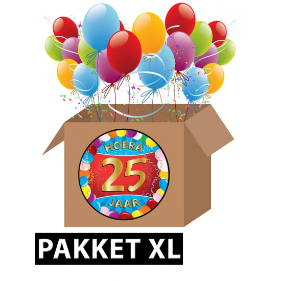 25 jaar feest versiering voordeelbox XL
