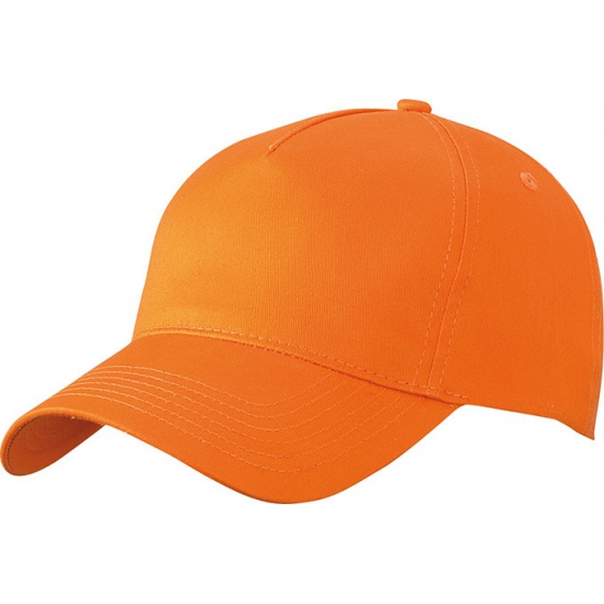 5-panel baseball petjes /caps in de kleur oranje
