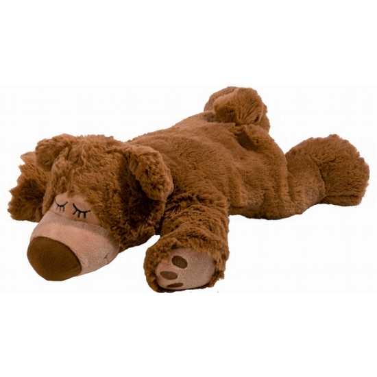 Bosdieren knuffels beer bruin 32 cm voor warmte of koeling