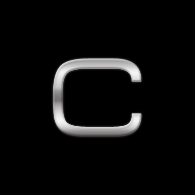 Autostickers letter C chrome kleur