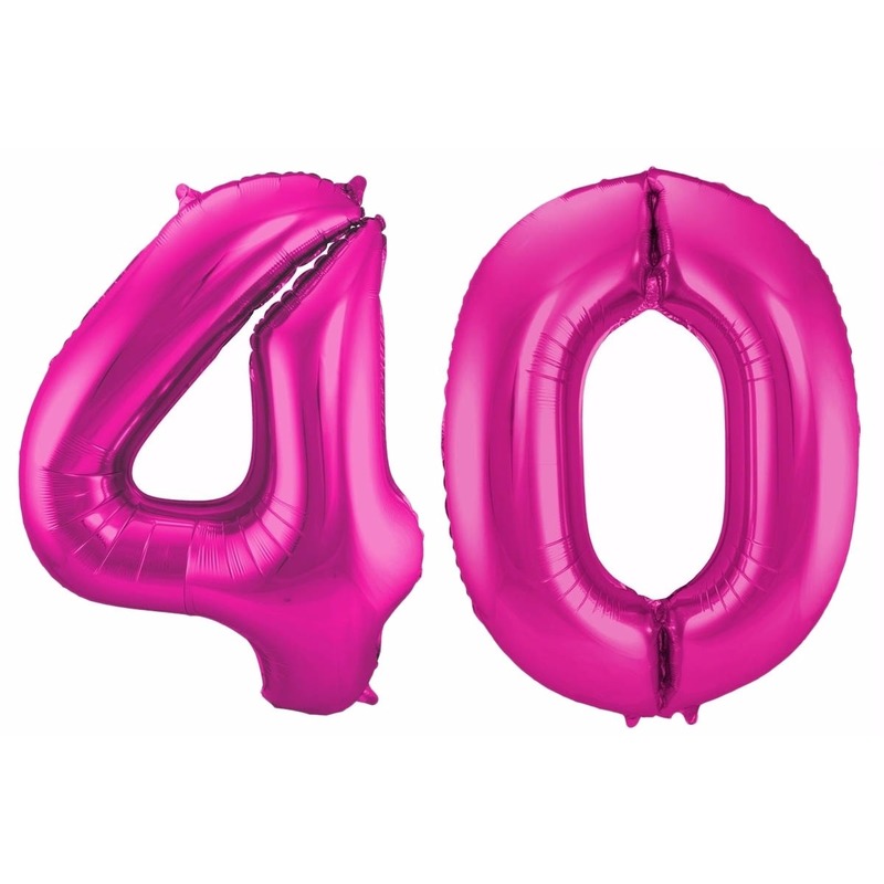 Cijfer ballonnen 40 jaar 86 cm