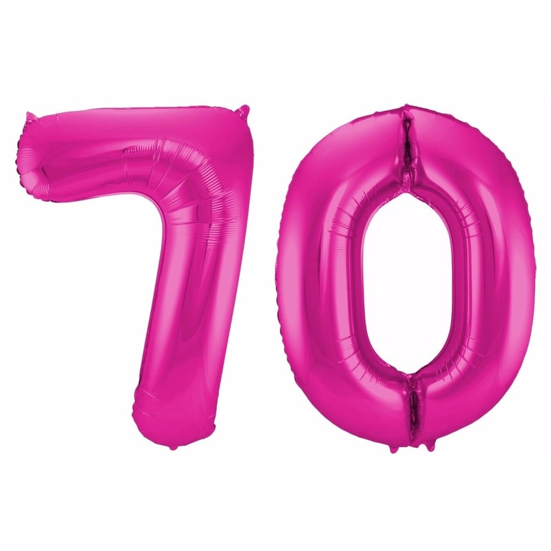 Cijfer ballonnen 70 jaar 86 cm
