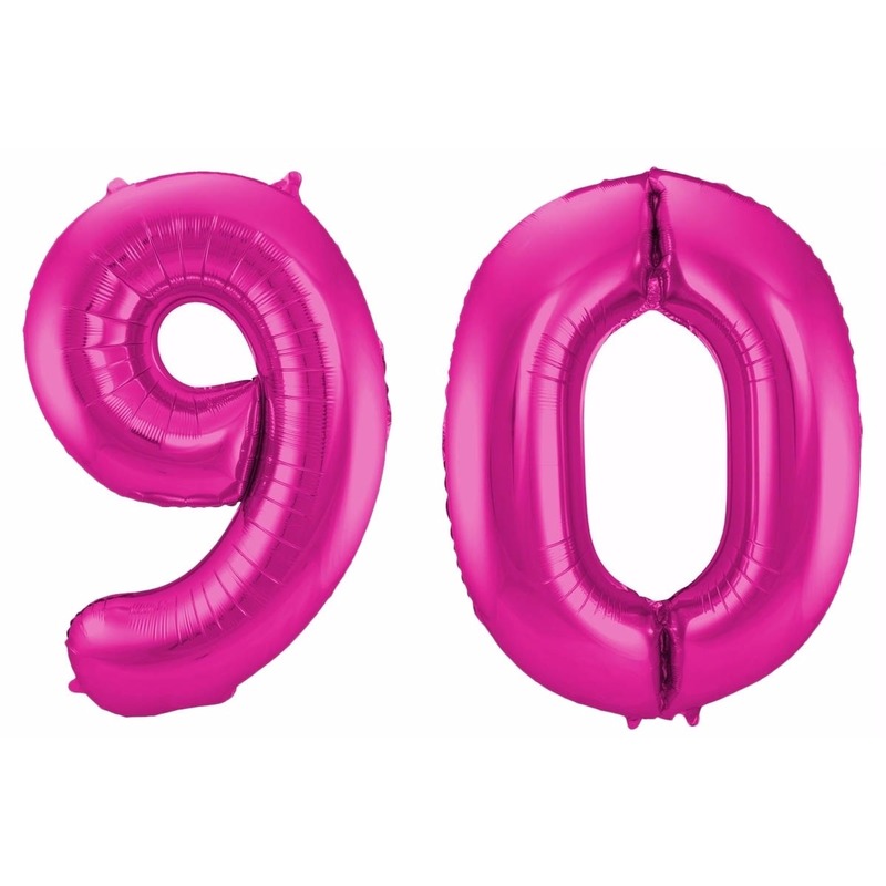 Cijfer ballonnen 90 jaar 86 cm