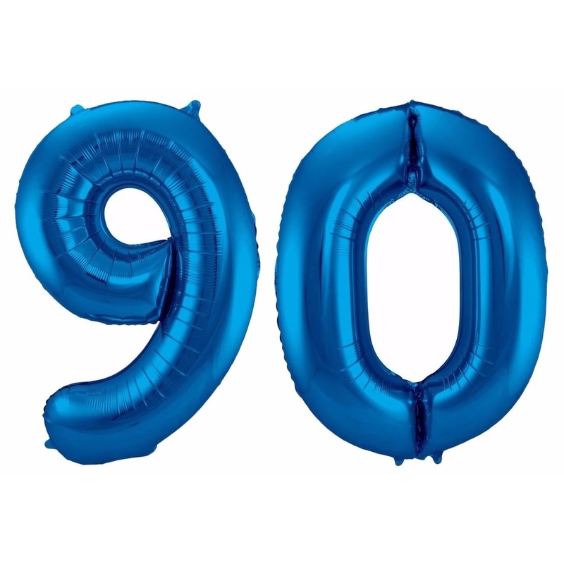 Cijfer ballonnen 90 jaar 86 cm