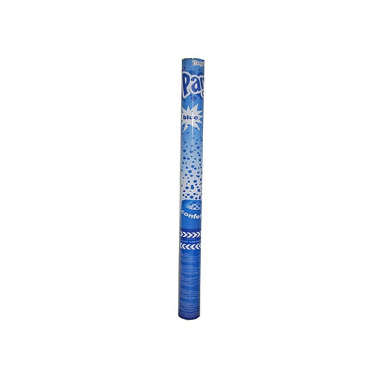 Confetti popper blauw 60 cm