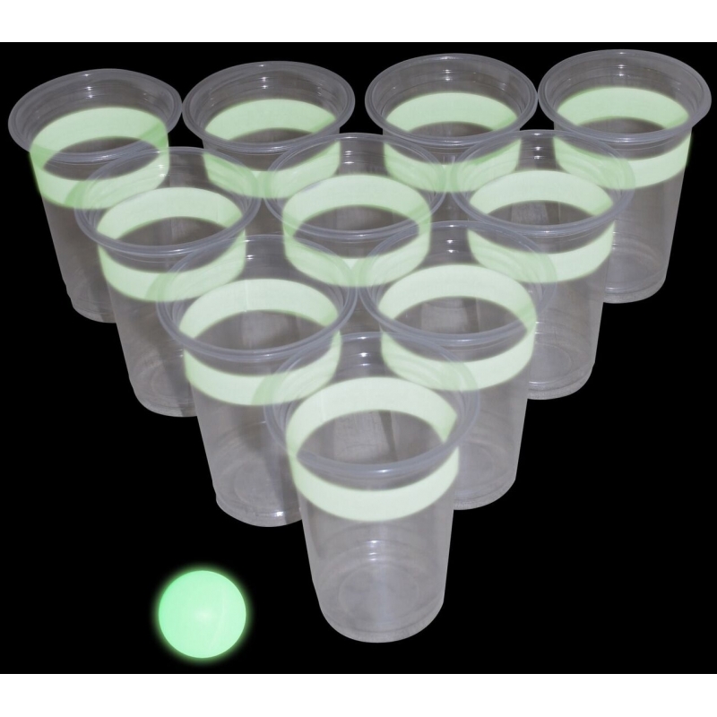Drankspel/drinkspel glow in the dark beer pong