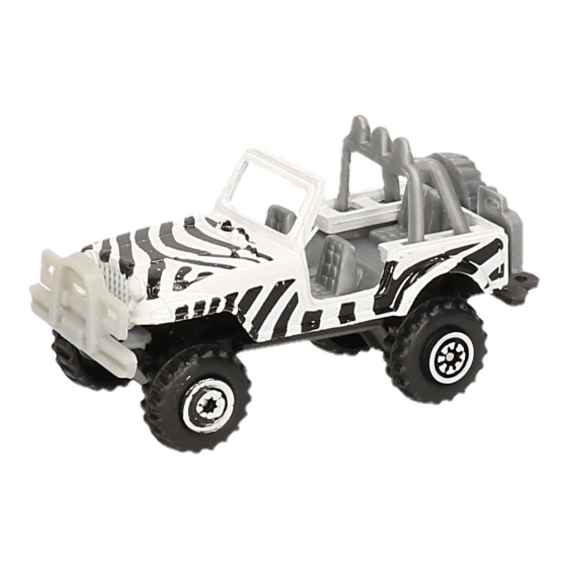 Jeep safari speelgoedauto zebra print 7 cm