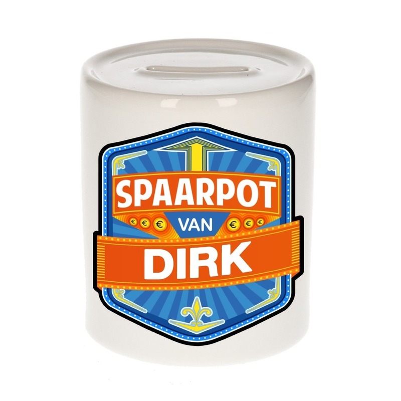 Kinder cadeau spaarpot voor een Dirk