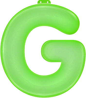 Opblaas letter G groen