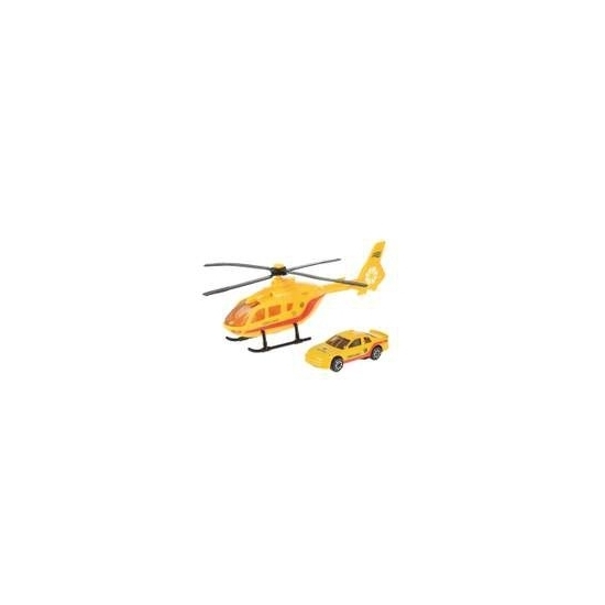 Reddings helikopter en auto speelset geel