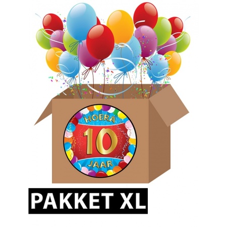 10 jaar feest versiering voordeelbox XL