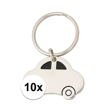 10x Keyring with house 4,5 cm
