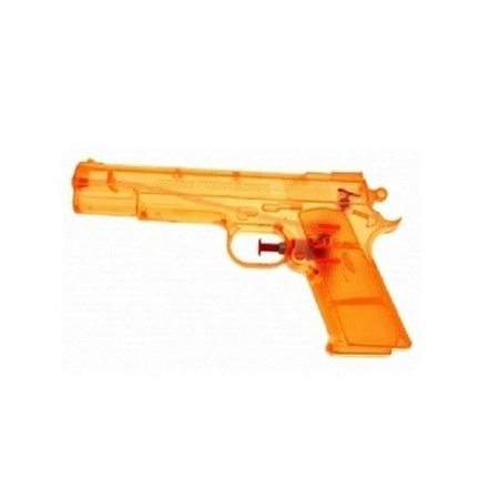 15x Orange transparant water pistol 20 cm