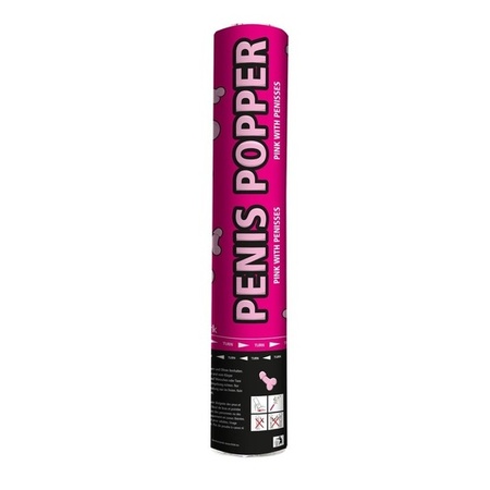 1x Confetti shooter pink penisses 28 cm