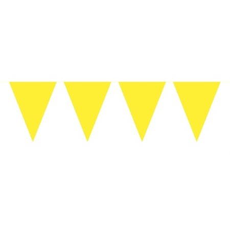 1x Mini vlaggenlijn / slinger geel 300 cm 