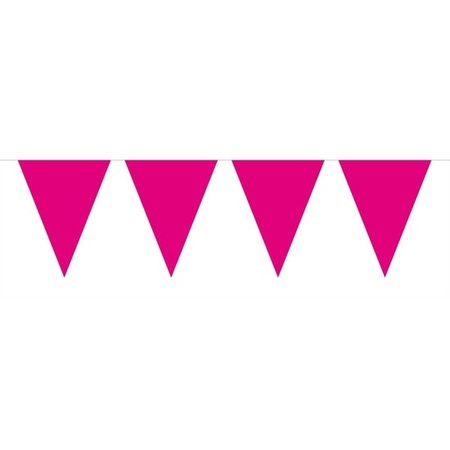 1x Mini vlaggenlijn / slinger magenta roze 300 cm 