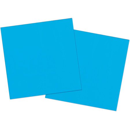 Tafel dekken feestartikelen kleur blauw 40x bordjes/40x drink bekers/60x servetten