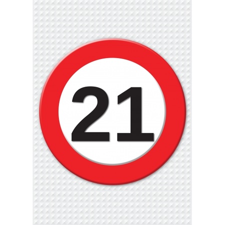 21 jaar stopbord poster A1