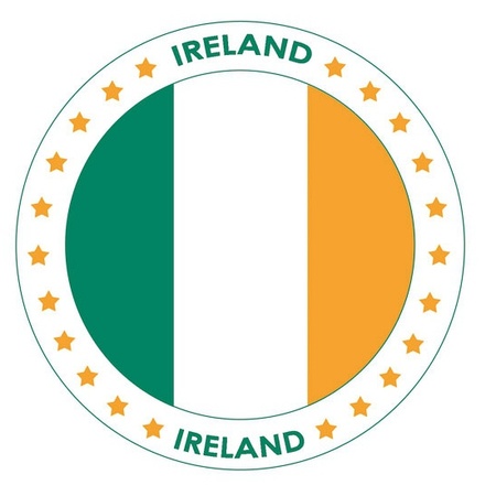 Viltjes met Ierland vlag opdruk