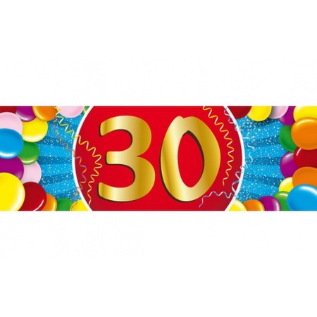Feestartikelen 30 jaar ballonnen 16x + sticker