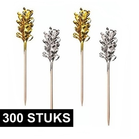 300x decoration picks gold / silver