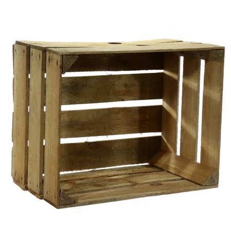 4x Used wooden crates 30 x 50 x 40 cm