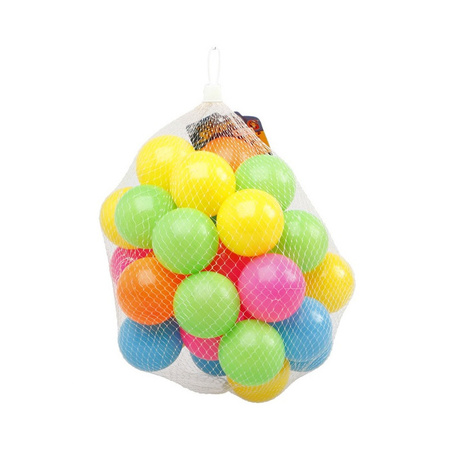 50x Ballenbak ballen neon kleuren 6 cm speelgoed