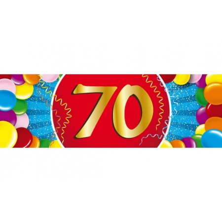 Feestartikelen 70 jaar ballonnen 16x + sticker