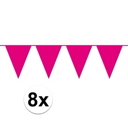 8x Pink bunting 10 meters