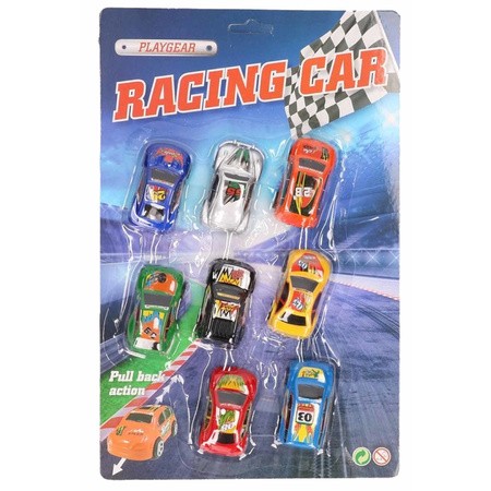 Race speelgoed auto's 8 stuks