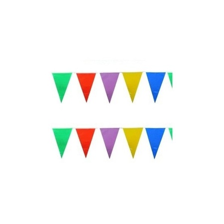 8x Colored bunting flags 10 meters