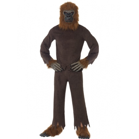 Bruine apen kostuum voor volwassenen