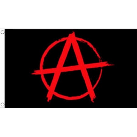 Anarchie logo vlag zwart
