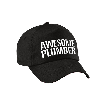 Awesome plumber pet / cap zwart voor heren - Geweldige loodgieter cadeau