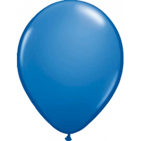 Helium ballonnen blauw metallic 50 stuks