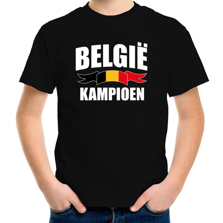 Belgie kampioen supporter shirt black for kids