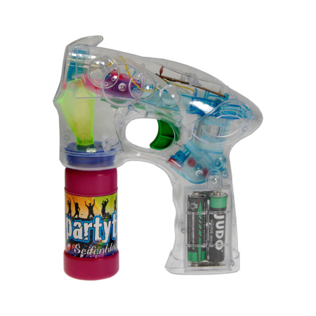 Bellenblaas speelgoed feest pistool - LED verlichting - Multi kleuren
