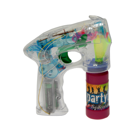 Bellenblaas speelgoed feest pistool - LED verlichting - Multi kleuren