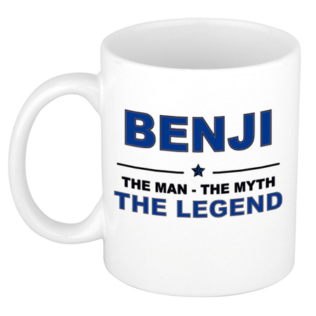 Benji The man, The myth the legend pensioen cadeau mok/beker 300 ml
