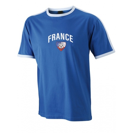 Blauw t-shirt met Frankrijk print