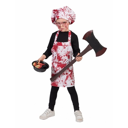 Butchersblood apron and hat