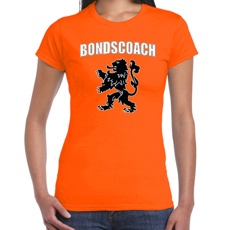 Bondscoach met leeuw oranje t-shirt Holland / Nederland supporter EK/ WK voor dames