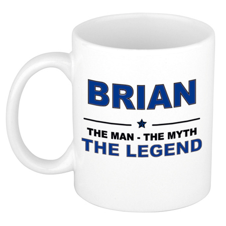 Brian The man, The myth the legend pensioen cadeau mok/beker 300 ml
