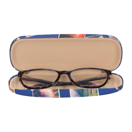 Brillenkoker/brillen opberghoes Holiday - hard kunststof - blauw - zonnebril hoes
