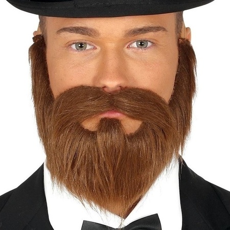 Brown beard with mustache 