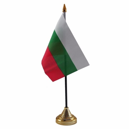 Bulgaria table flag 10 x 15 cm with base