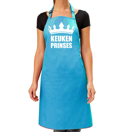Gift apron for women - kitchen princess - blue - kitchen apron - birthday