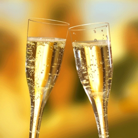 Champagne glazen 17 cm set van 10