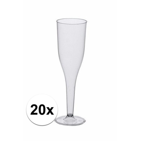 Champagne glasses 17 cm 20 pieces